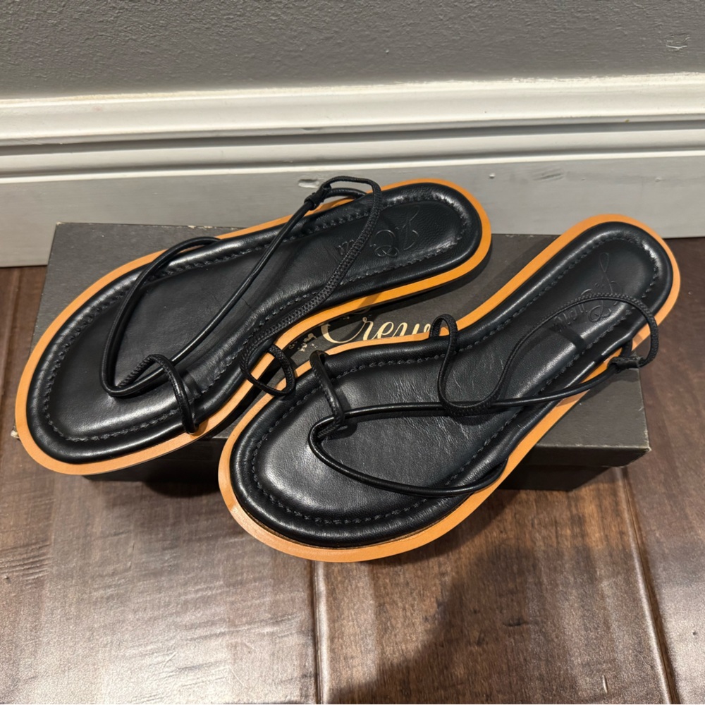 J Crew Black Strappy Sandals Women New, Never worn, 6.5